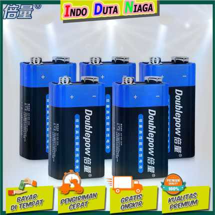 IDN TECH - DOUBLEPOW Batu Baterai 9V 6F22 Non-Rechargeable 1 PCS