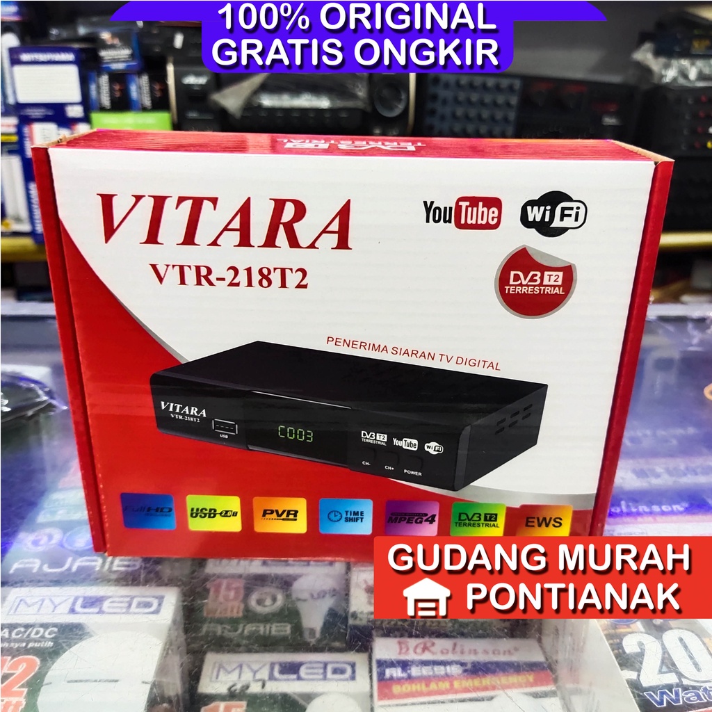 Set Top Box SOGO / Vitara VTR 218T2 untuk Chanel DIGITAL ubah tv biasa jadi digital