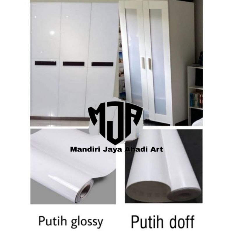 WALL STIKER SCKOTLET LEMARI DAN MEJA DAPUR POLOS PREMIUM PUTIH ANTI AIR DAN MINYAK