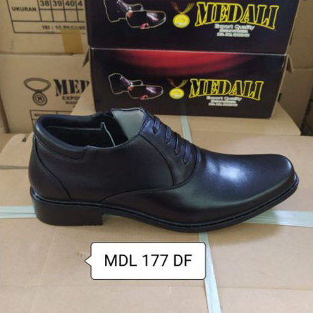 Sepatu kulit pria PDH semi boots Polri TNI security guard PNS sepatu kerja formal tampil lebih keren