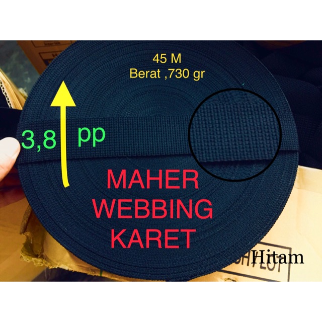 

Tali webbing hitam pp/ 3,8/ harga 1 golon 30000