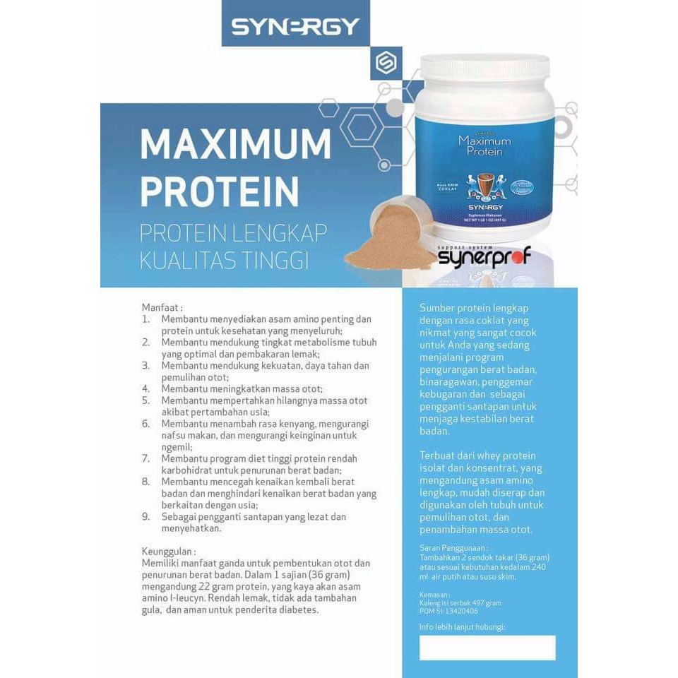 Maximum Protein Synergy Suplemen