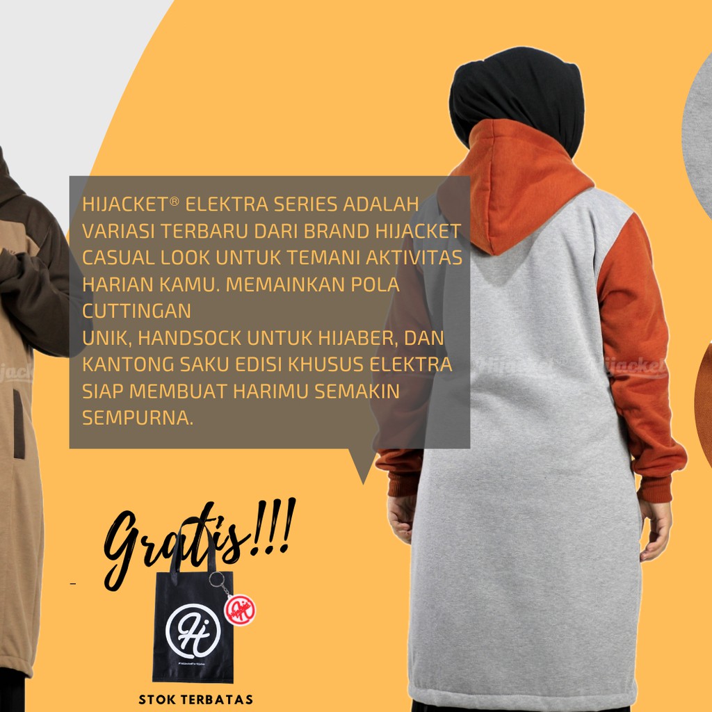 NEW SERIES JAKET WANITA HJ-ALC BLACK HIJACKET® ALICIA / jaket hijaber model panjang-2