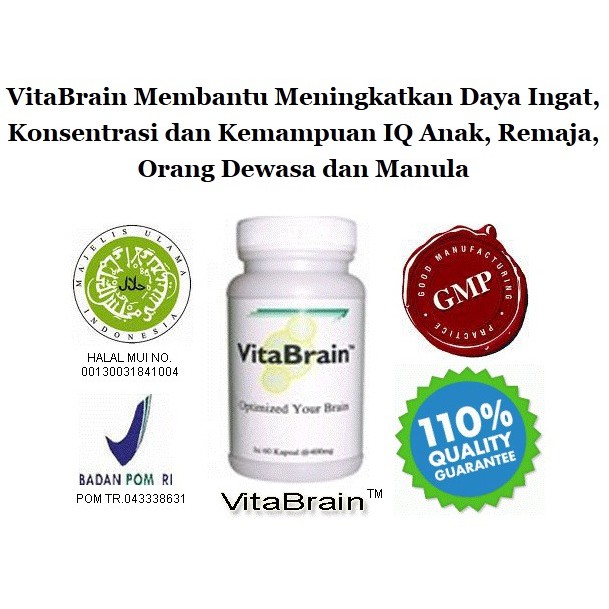 Vitabrain VB Centella Asiatica Suplemen Vitamin Otak Anak dan Dewasa Original BPOM