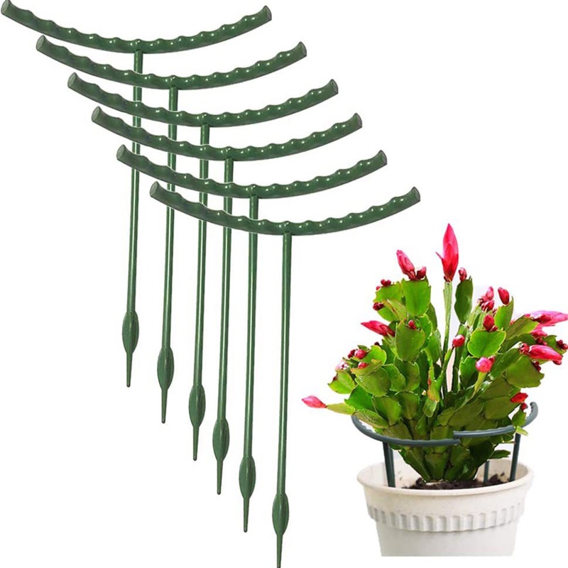 Plant Support Cage Plie / Flowers Stand Rings / Climbing Plant Support / Plastic Semi-Circle Green House Orchard Fixing Rod for Household Gardening Bonsai