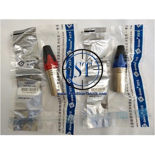 Jack Canon GEISLER XLR 3 Pin ( Connector Audio Microphone Plug 3P ) Male 3 kaki Cowok Jantan Microphone Sound