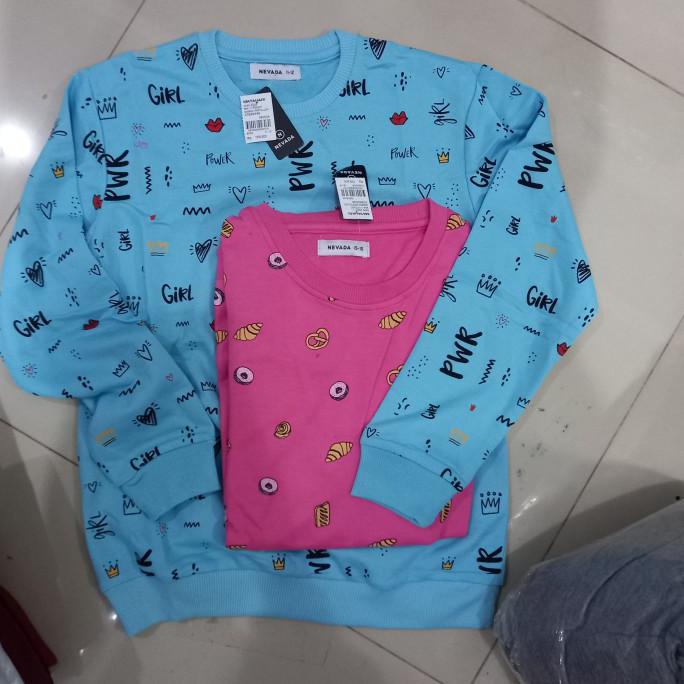 SWEATER KAOS ANAK PEREMPUAN NEVADA JUNIOR SIZE 9.10.11.12.13.14.15 TAH