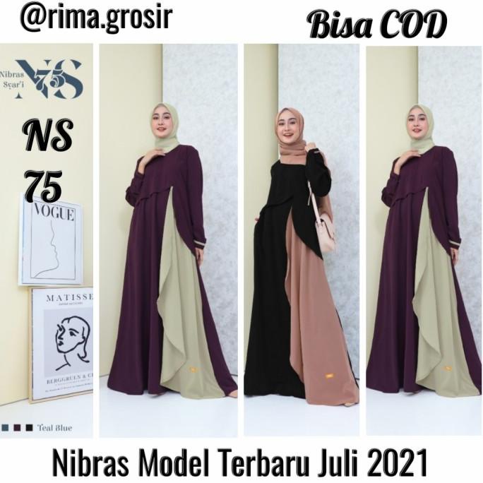 COD Nibras Gamis Dewasa Terbaru 2021 Ns 75 ns 075 Dress Syari Promo