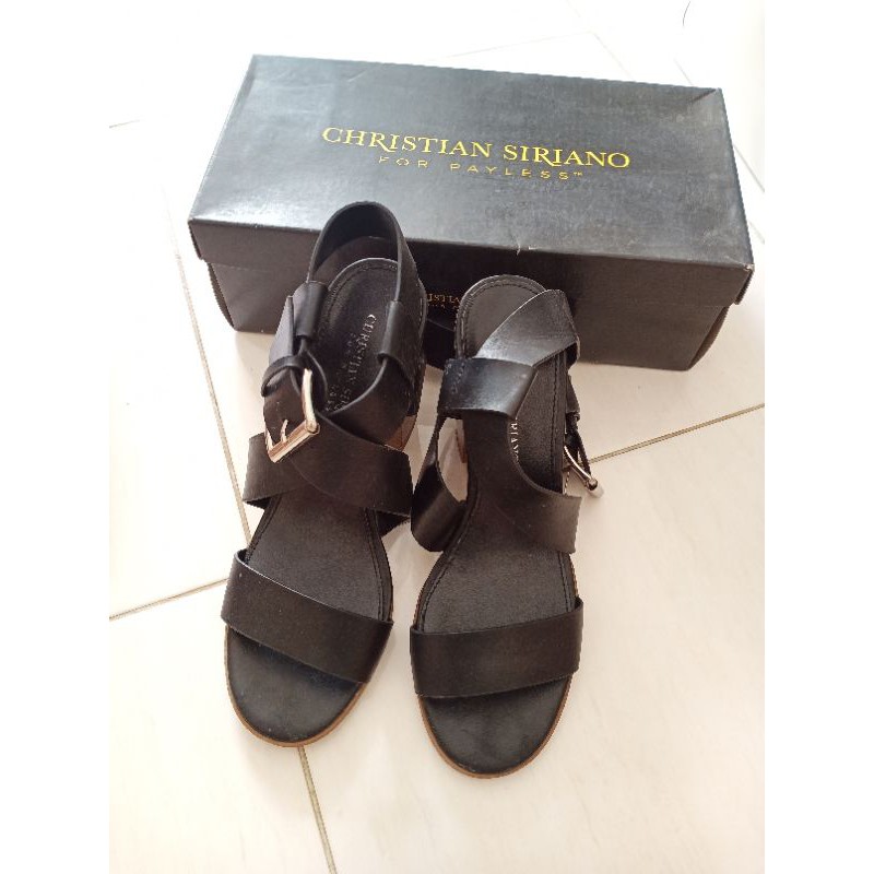 PRELOVED PAYLESS HEELS CHRISTIAN SIRIANO BLACK