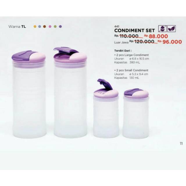 Condiment Set Tulipware