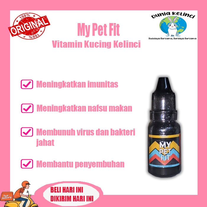 Vitamin Kucing Kelinci MY PET FIT meningkatkan nafsu makan