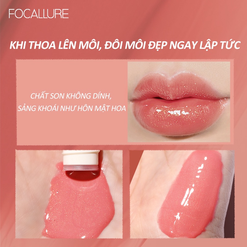 Focallure Plumpmax Mirror Lip Gloss Jelly Glitter Shiny Moisturizing Lipstick Shimmer Lip Care-FA153