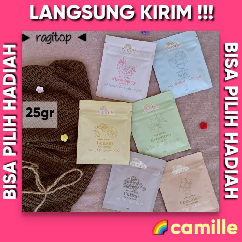 [LANGSUNG KIRIM] BISA PILIH BONUS☑️ CAMILLE BEAUTY BPOM 25gr camille beaute masker wajah