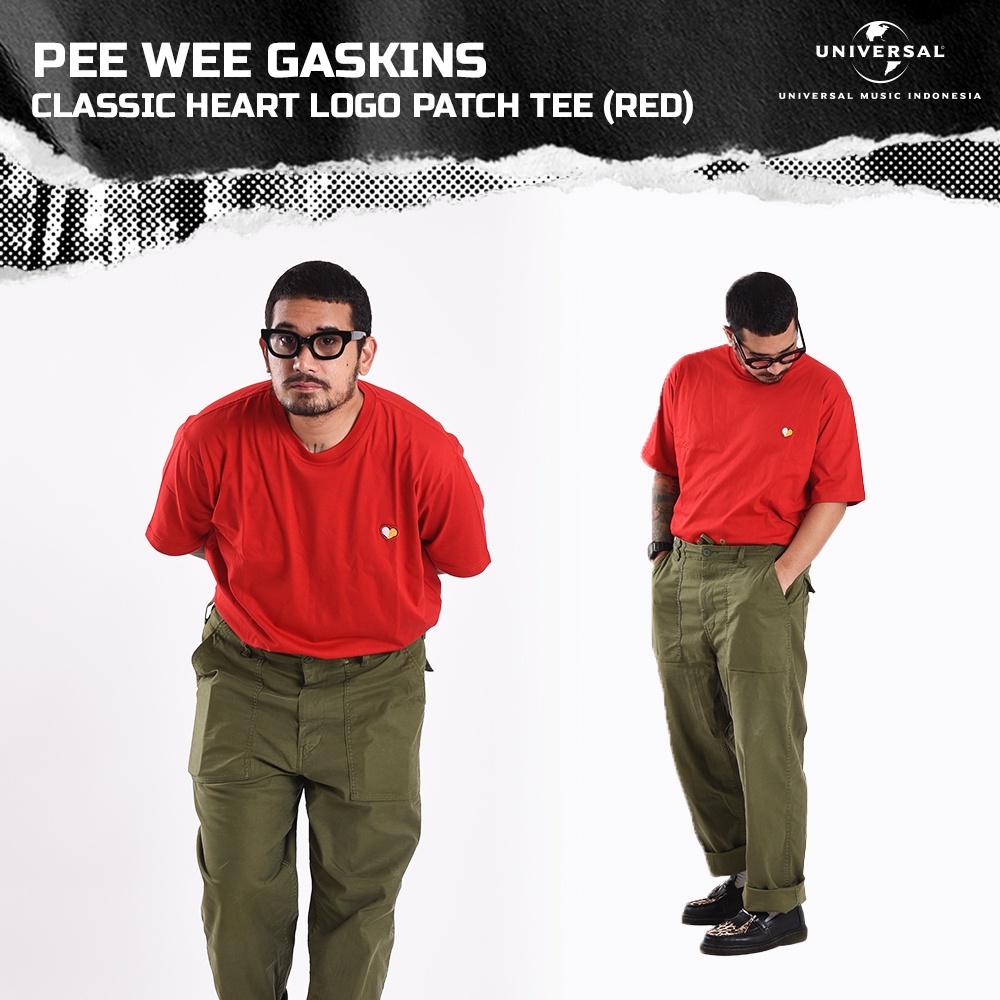 Pee Wee Gaskins - Classic Heart Logo Patch Tee (Red)