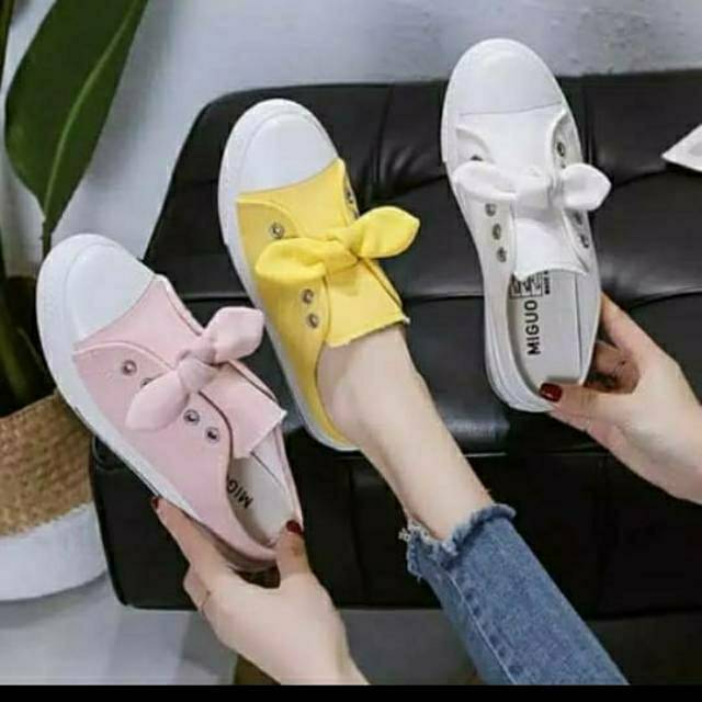 SEPATU SELOP BUSTONG PITA KETS REPLIKA CONVERSE WOMEN MURAH MODEL IMPORT KOREA