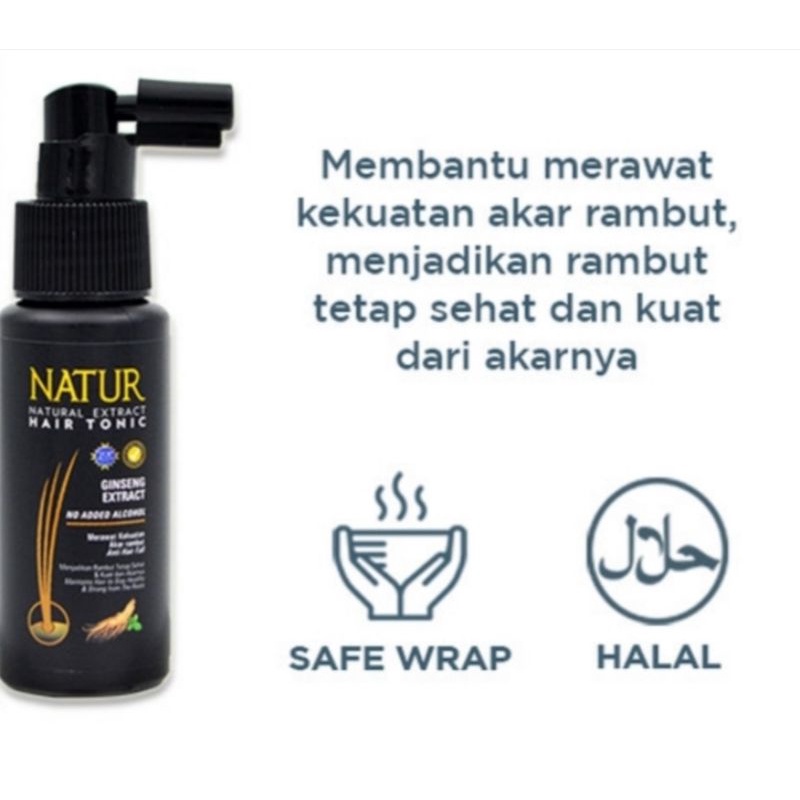 NATUR Hair Tonic 50ml Extract Hair Tonic Rambut NATUR