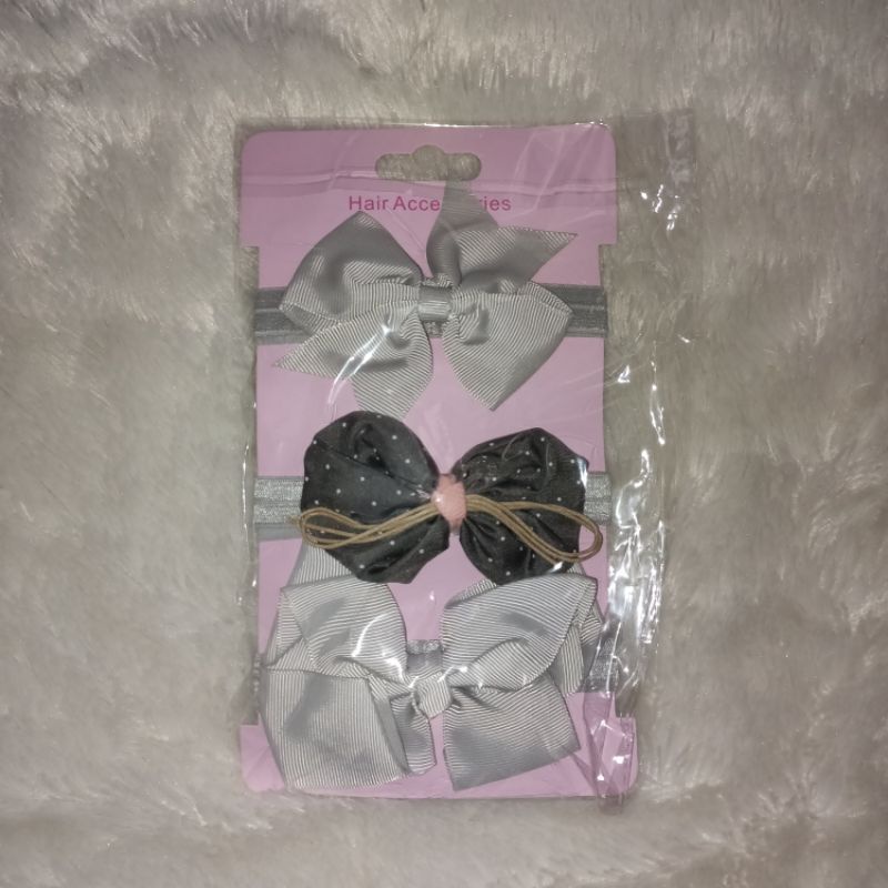 BANDANA BAYI 3 Psc karet elastis lembut headband bayi newborn