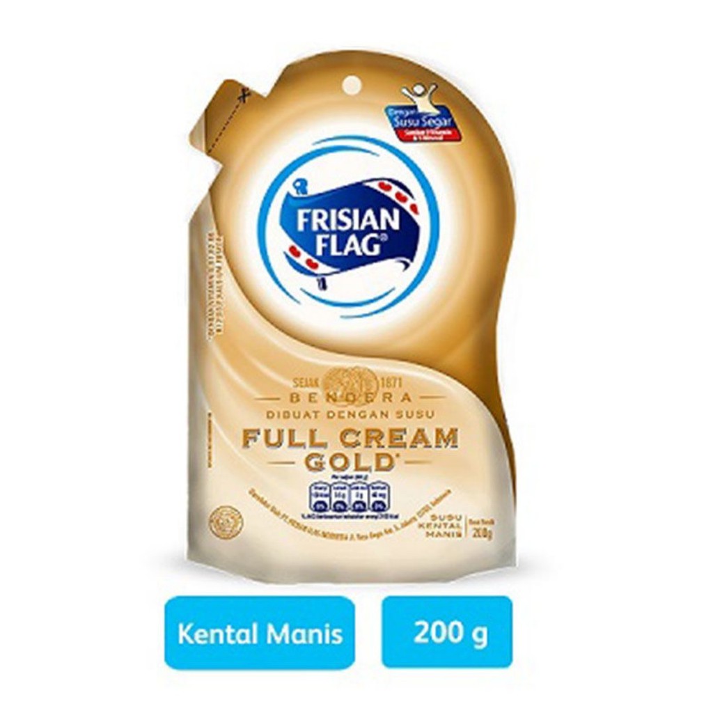 FRISIAN FLAG Susu Kental Manis Full Cream Gold Pouch 200gr