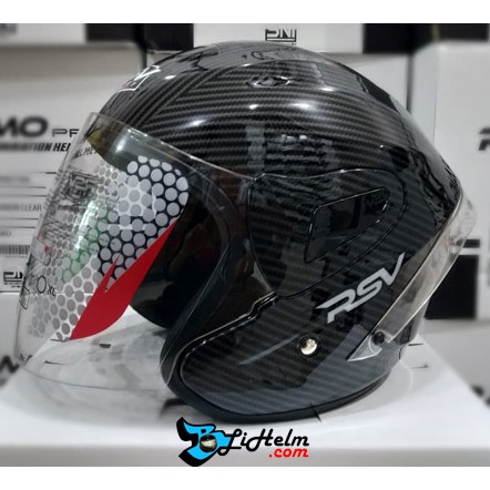 HELM RSV WINDTAIL CARBON CLEAR | WINTAIL HALF FACE HELMET | SINGLE VISOR CLEAR