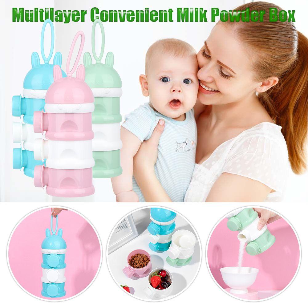 Top dispenser Botol Susu Formula Bayi 3 Tingkat Portable Untuk Travel