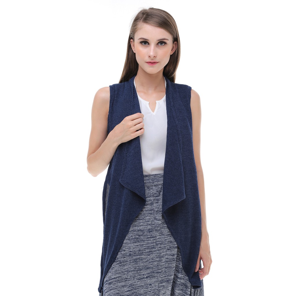 Armand Outer Rompi Vest Rajut - Biru Navy