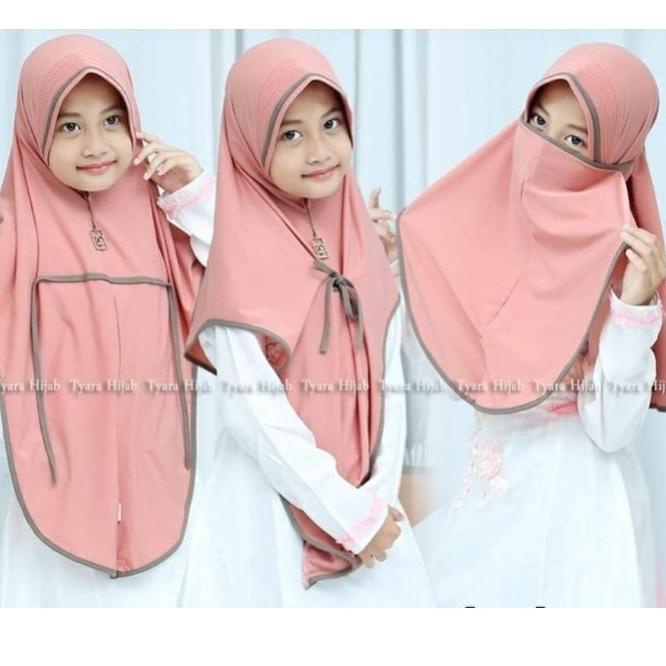 (MURAH BANGET) (COD) Hijab 3 in 1 zoya jumbo 7-12th  ayana anak | hijab cadar anak lis jersey hyget