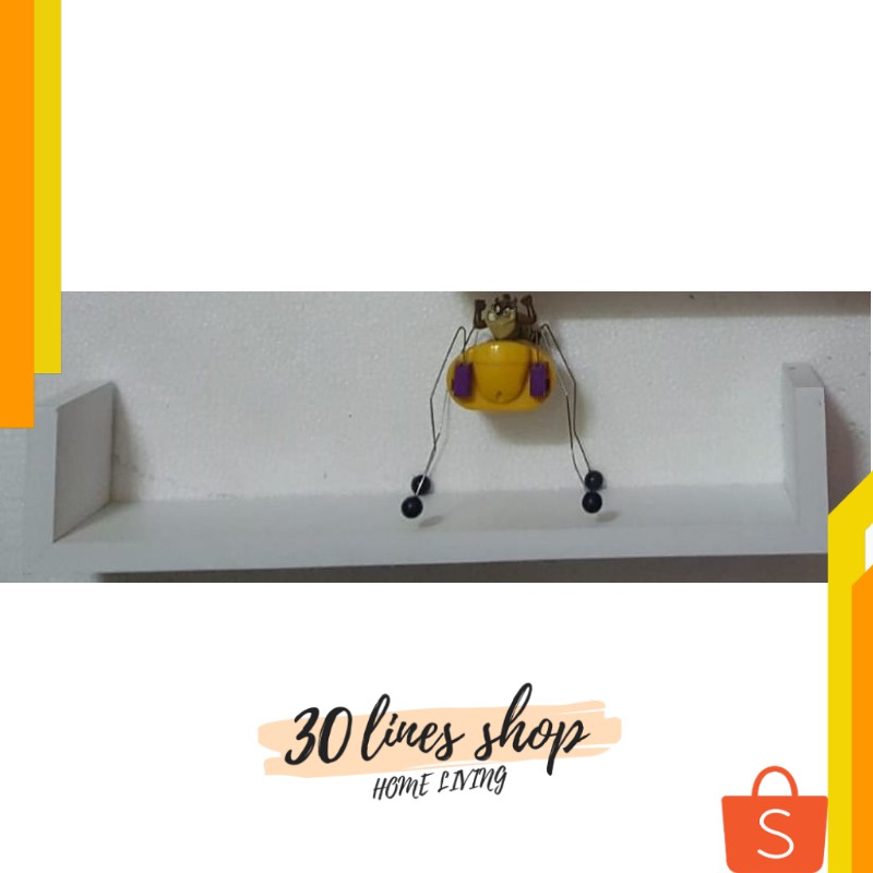 Rak dinding Rak kayu Rak melayang Rak serbaguna Rak minimalis - Putih