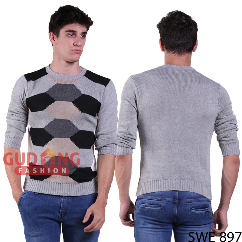 Sweater Pria Kombinasi Warna SWE 897