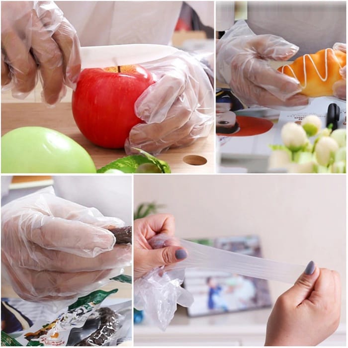 Sarung Tangan Plastik Isi 100Pcs Disposable Plastic Glove / Sarung Tangan Plastik Sekali Pakai