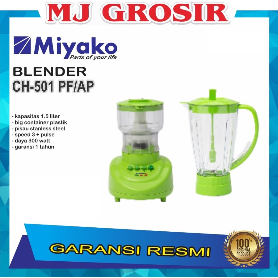 PROMO BLENDER MIYAKO CH 501 PF CH501PF SERBAGUNA BAHAN PLASTIK