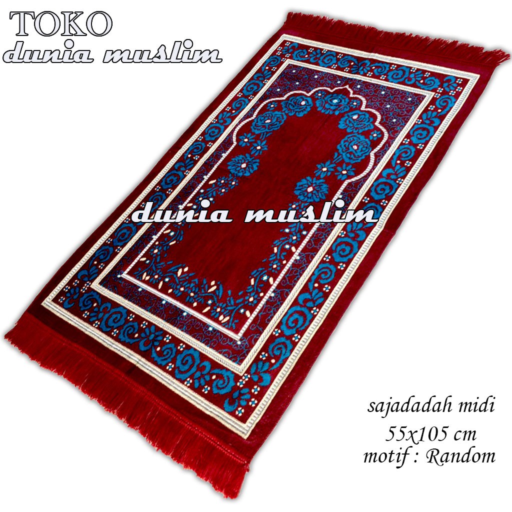 Sajadah Turki Dewasa Exclusive/ukuran Medium 55 cm x 105 cm/ Tebal Halus Lembut Original/ Perlengkapan Shalat/ Pakaian Muslim/ Sejadah Turki Dewasa/ Sajadah Impor Turki/ Dunia Muslim