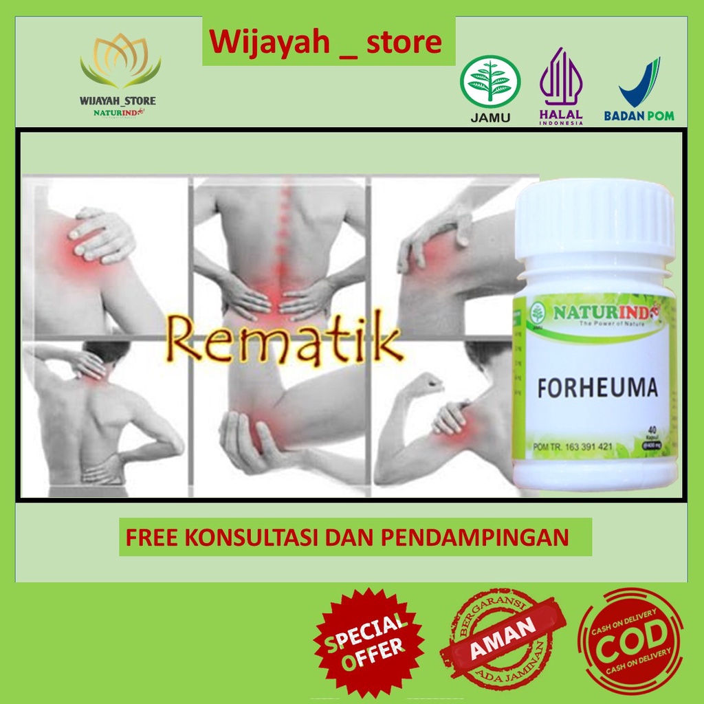 (bisa cod)Forheuma Naturindo Herbal Alami Obat Persendian Tulag Dan Lutut Montalin Tulang Jari Artri