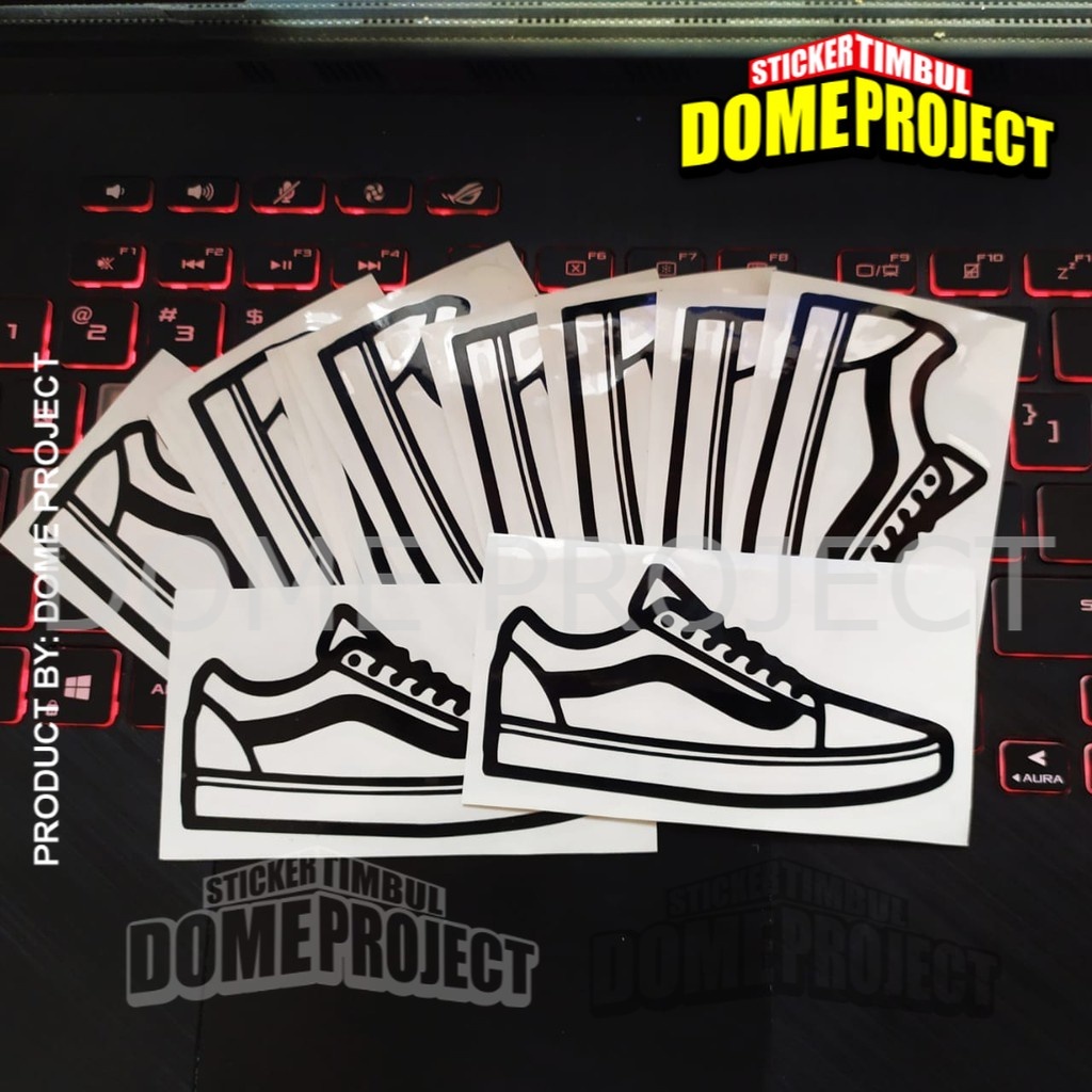 STIKER CUTTING DECAL MOTOR HELM KOPER LOGO VANS SHOES STICKER AESTHETIC KEREN