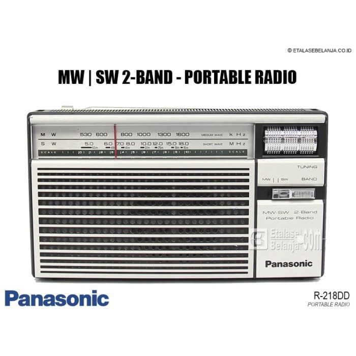 PORTABLE RADIO MW SW DUAL BAND - PANASONIC R-218DD