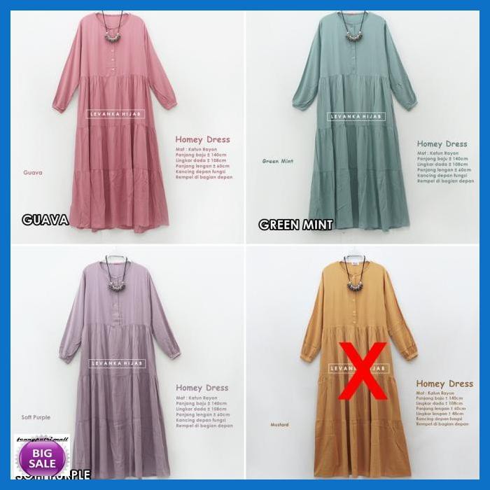 Simagwanita- Gamis Katun Rayon Polos Atau Homey Dress Polos -Ori.