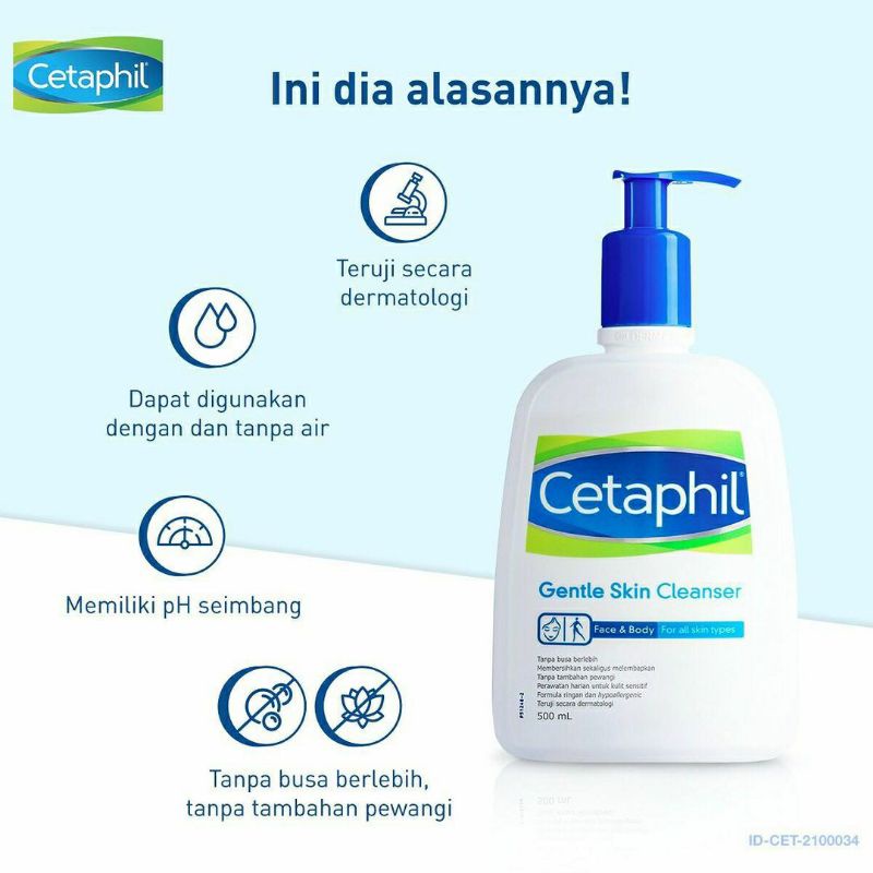 [BPOM] CETAPHIL GENTLE SKIN CLEANSER 500 ML SABUN WAJAH JERAWAT BADAN CETAPIL ACNE KULIT BERJERAWAT 
