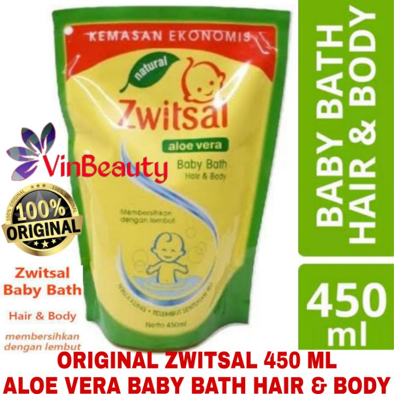ORIGINAL ZWITSAL BABY BATH 450 ML / SABUN CAIR BAYI ZWITSAL HAIR &amp; BODY 450ML