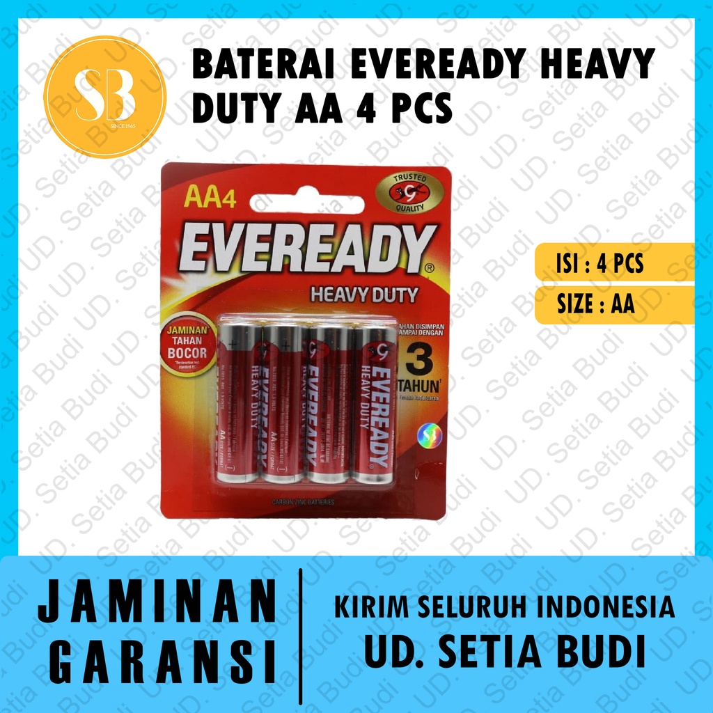 Jual Baterai Eveready Heavy Duty AA 4 PCS