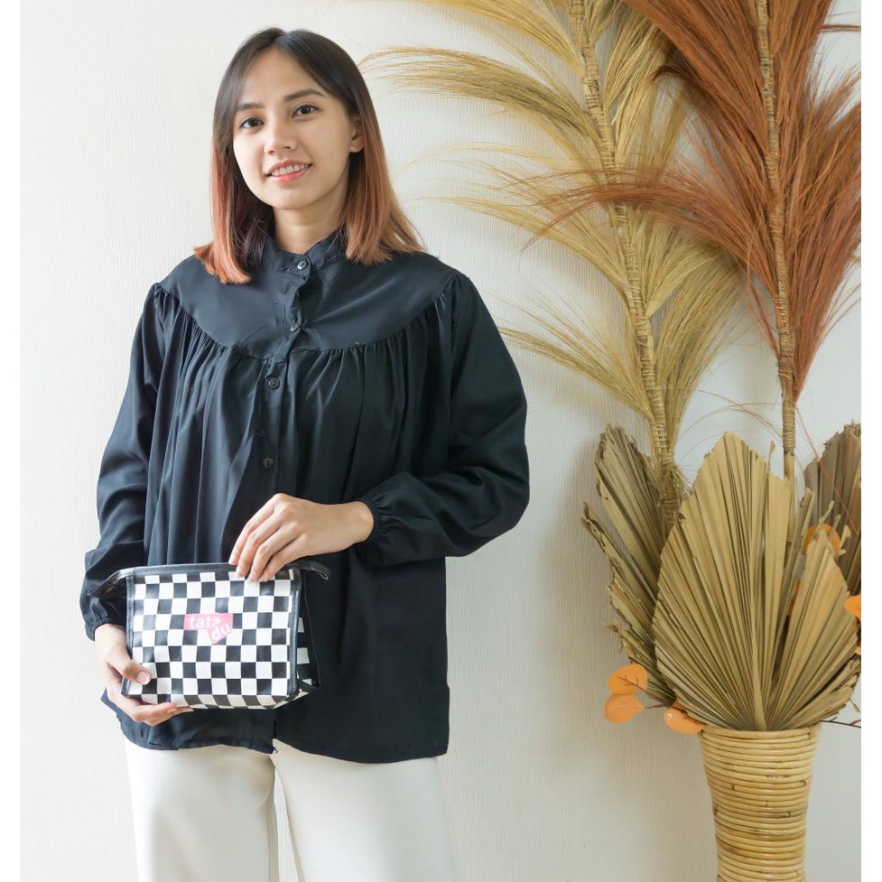 Tq88indonesia Fashion Baju Atasan Wanita Lengan Panjang Terbaru / RASHIFA SHIRT BLOUSE / Blus / Busana Santai Cewek / Outfit