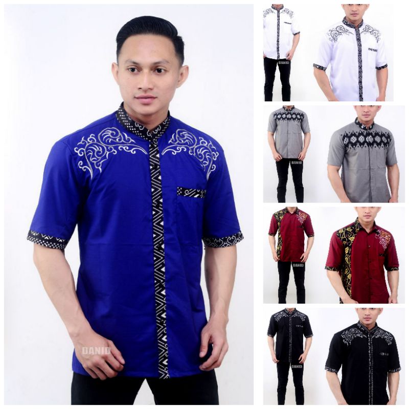 Baju Koko Pria Dewasa Lengan Pendek Fashion Muslim Terbaru