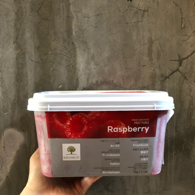 RaviFruit Raspberry 1 KG / Framboise / Puree Raspberry / Pure Buah Raspberry