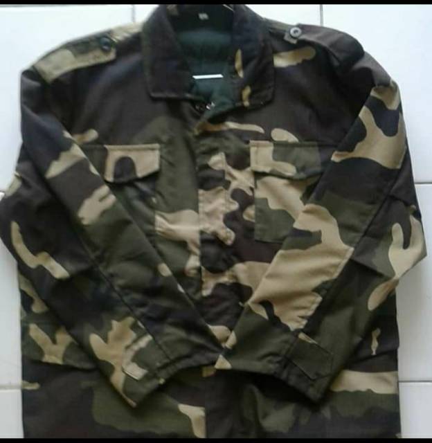 Jaket loreng army tebal