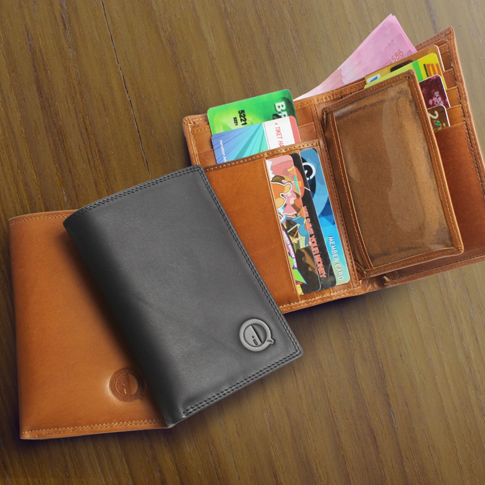 DOMPET PRIA KULIT SAPI ASLI 16 SLOT KARTU ATM DOMPET KULIT ASLI ELEGANT DAN BERKELAS D003 QI