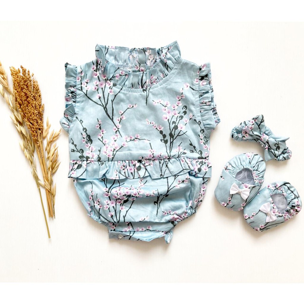 SAKURA Baju Jumper Bunga Bandana Sepatu Pergi Lucu Fashion Anak Bayi Perempuan Cewe Terlaris Lucu-7