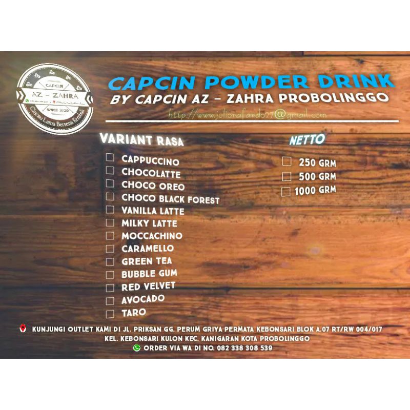 

Serbuk Minuman Capcin