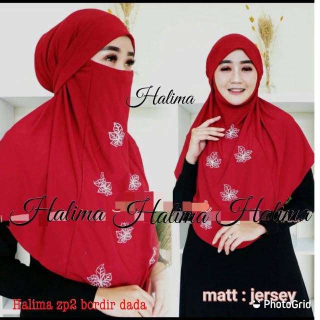 JILBAB JERSEY SUPER CADAR ORI HALIMA