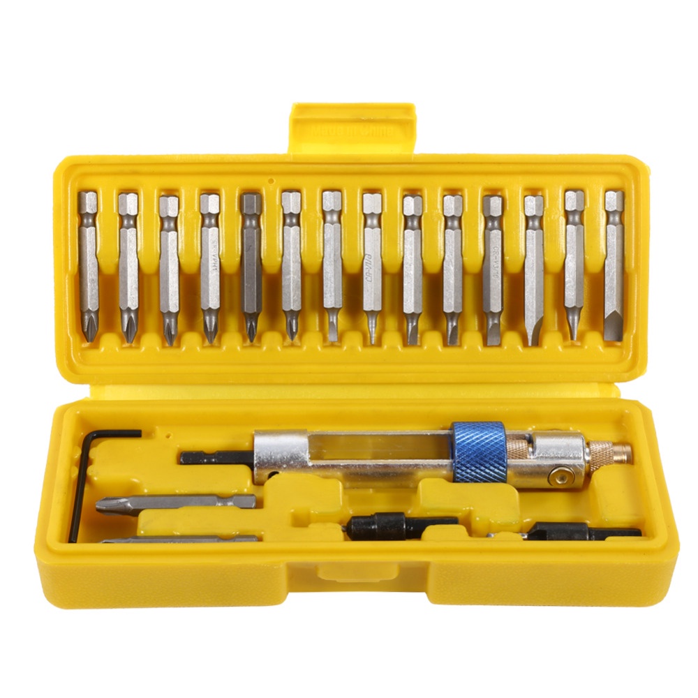 Taffware 2 in 1 Bor Tangan Manual dengan Obeng Set - XF00110 - Yellow