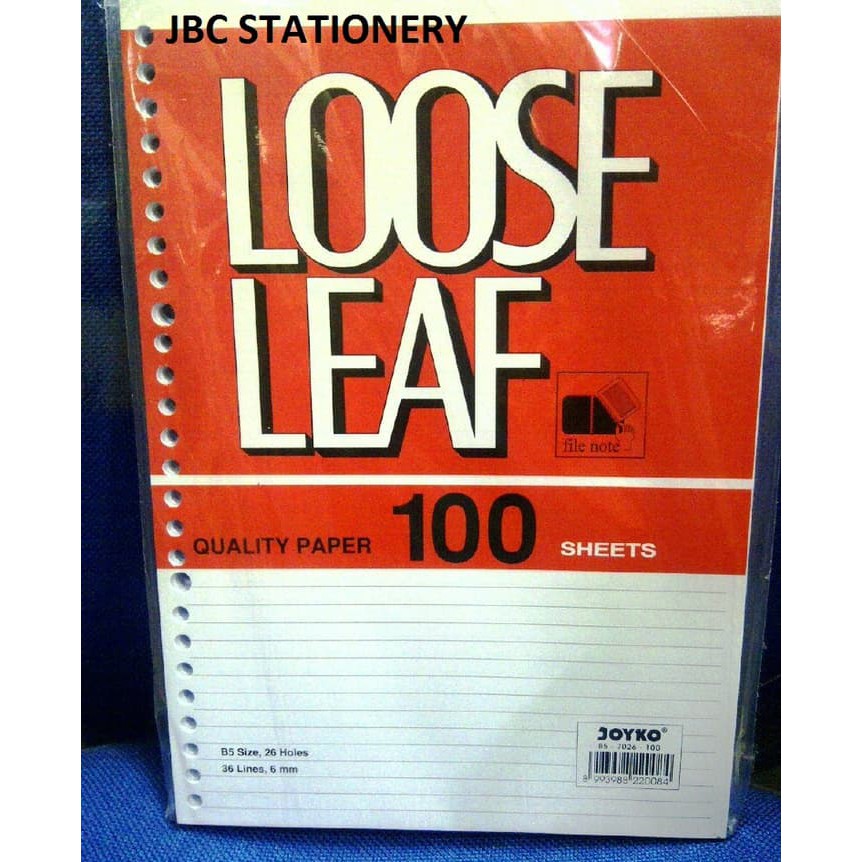 

Kertas Note - Isi Kertas Binder - Kertas File Loose Leaf / Kertas File Ukuran B5 100 Lembar Merk