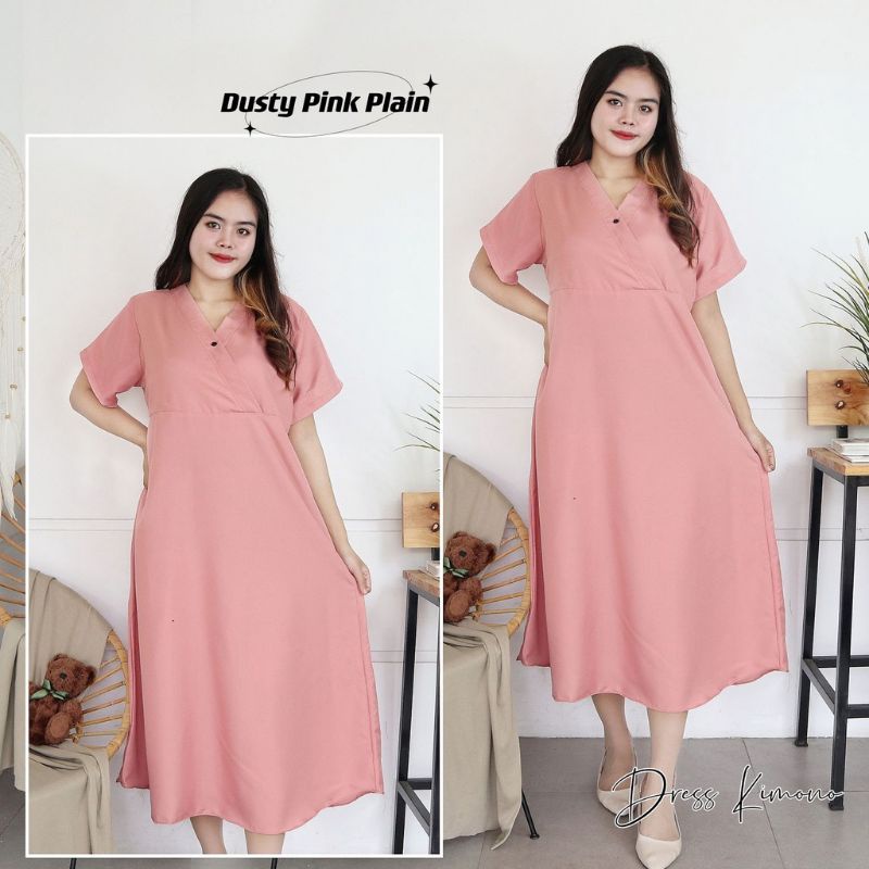 PIYAMA DASTER BAJU DEWASA WANITA JUMBO MURAH MIDI DRESS FASHIONABLE