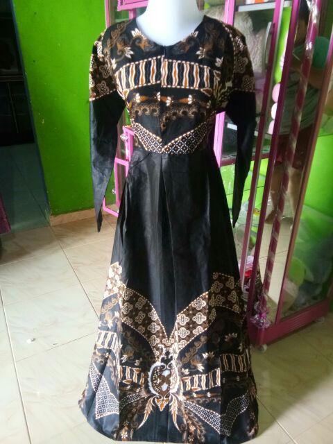 Zf Ms Gamis Batik Sriwedari Maxi Bumil/busui Katun Sogan Allsize Ld  Standar
